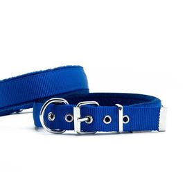 Doggie 2,5x42-50 cm Royal Mavi Polar Dokumadan El Yapımı Köpek Boyun Tasması