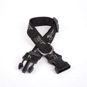 Doggie 3 cm x 36-60 cm Köpek Desenli Dokuma Köpek Boyun Tasması