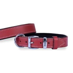 Doggie 3 x 42-50 cm Kırmızı Konforlu Deri Swarovski Kristal Taşlı Köpek Boyun Tasması
