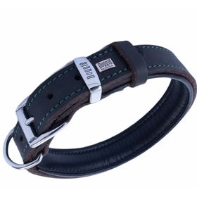 Doggie 3,5x52-60 cm Yağ Yeşili Yağlı Gerçek Deriden El Yapımı Köpek Boyun Tasması