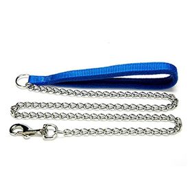 Doggie 4x110 cm Royal Mavi Polar Dokumadan El Yapımı Zincirli Köpek Gezdirme Kayışı