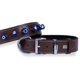 Doggie 4x57-65 cm Kahverengi Çift Kat Deri Ex.güçlü Çivili Boyun Tasması