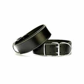 Doggie 5x55-65 cm Black Çift Kat Deri Extra Güçlü Sade Boyun Tasma