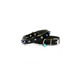 Doggie BKT08S-BLACK 1x18-22 cm Siyah Small Nazar Boncuklu Kedi Ve Köpek Tasması