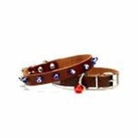 Doggie Boncuklu Kahverengi 1.2x32 cm Kedi Tasması