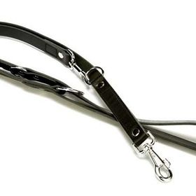 Doggie Classic Siyah 2,5x120-190 cm Medium Deri Köpek Gezdirme Tasması
