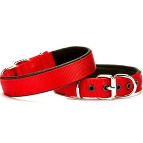 Doggie Comfort Dokuma Metal Desenli Köpek 2,5x42-50cm Kırmızı Boyun Tasması