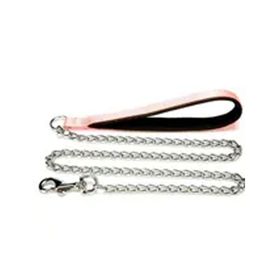 Doggie Comfort Dokuma Saplı Pembe 2.5x110 cm Zincirli Köpek Tasması