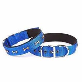 Doggie Comfort Mavi 3x42-50 cm Medium Dokuma Kemikli Köpek Boyun Tasması