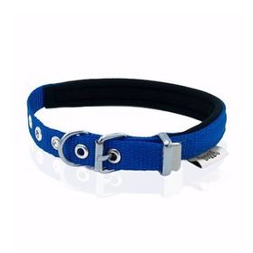 Doggie Comfort Yumuşak Dokuma M Mavi Köpek Tasması