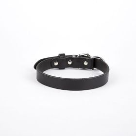 Doggie Deri El Yapımı 1,5x20-26 cm Siyah Köpek Boyun Tasması
