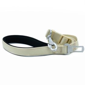 Doggie Dokuma Emniyet Kemerli Haki 2.5x80-120 cm Köpek Gezdirme Aparatı