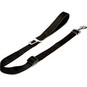 Doggie Dokumadan El Yapımı Emniyet Kemerli Siyah 2.5x80-120 cm Köpek Gezdirme Aparatı