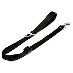 Doggie Dokumadan El Yapımı Emniyet Kemerli Siyah 2.5x80-120 cm Köpek Gezdirme Aparatı
