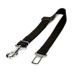 Doggie Dokumadan El Yapımı Kemerli Siyah 2.5x50-80 cm Köpek İçin Emniyet Bağlantı Aparatı