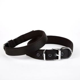 Doggie DSBT 3010 L Dokuma Softlu Siyah Köpek Boyun Tasması