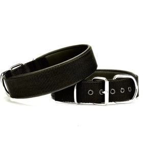 Doggie DSBT-4010 Dokuma Softlu Sade Siyah Köpek Boyun Tasması
