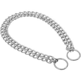 Doggie Eğitim Serisi 2,5x35-45 cm Chrome Çift Sıra Boğma Zincirli Köpek Boyun Tasması