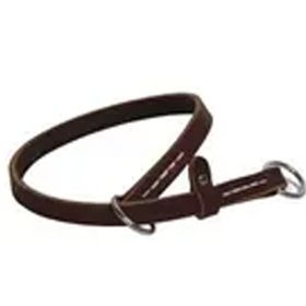 Doggie Eğitim Serisi El Yapımı Boğma Ayarlı Eğitim Kahve 1.5x40-50 cm Köpek Tasması