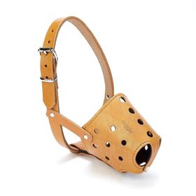 Doggie Eğitim Serisi Large 2x55-60 cm Siyah Gerçek Deriden El Yapımı Kısa Burunlu Köpek Ağızlığı