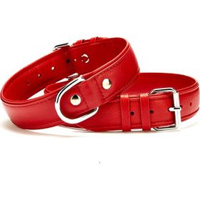 Doggie El Yapımı Kırmızı 4x47-55 cm Köpek Boyun Tasması