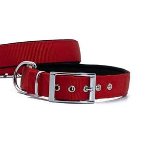 Doggie Elit 3x42-50 cm Dokumadan Kırmızı Medium Köpek Boyun Tasması