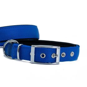 Doggie Elit Dokumadan El Yapımı 2.5x37-45 cm Royal Mavi Köpek Boyun Tasması
