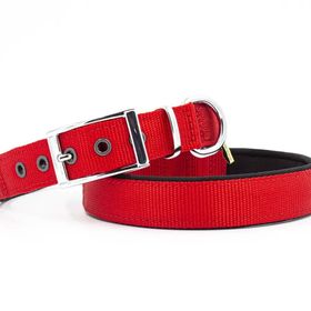 Doggie Elit Dokumadan El Yapımı Kırmızı 2.5x37-45 cm Köpek Boyun Tasması