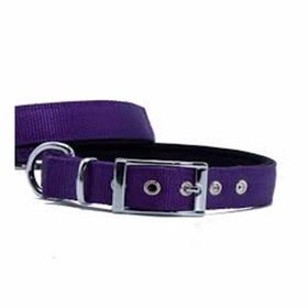 Doggie Elit Dokumadan El Yapımı Mor 2.5x37-45 cm Köpek Boyun Tasması
