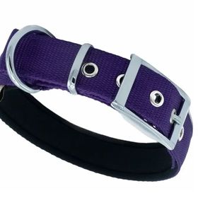 Doggie Elit Dokumadan El Yapımı Mor 3x42-50 cm Köpek Boyun Tasması
