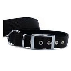 Doggie Elit Dokumadan El Yapımı Siyah 2.5x37-45 cm Köpek Boyun Tasması