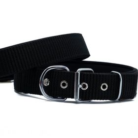 Doggie Elit Dokumadan El Yapımı Siyah 4x52-60 cm Köpek Boyun Tasması