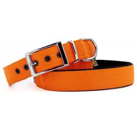 Doggie Elit Dokumadan El Yapımı Turuncu 3x42-50 cm Köpek Boyun Tasması