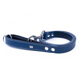 Doggie Fırstclass Gerçek Deriden El Yapımı 2x140 cm Royal Mavi Köpek Gezdirme Kayışı