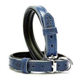 Doggie Fırstclass Mavi 1.5x20-25 cm Small Köpek Deri Boyun Tasması