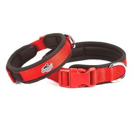Doggie Hava Alan Dokumadan El Yapımı Kırmızı 1.5x30-40 cm Köpek Boyun Tasması