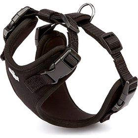 Doggie Hava Alan Dokumadan El Yapımı Siyah 1.5x35-45 cm Köpek Göğüs Tasması