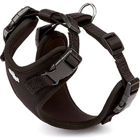 Doggie Hava Alan Dokumadan El Yapımı Siyah 1.5x35-45 cm Köpek Göğüs Tasması