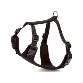 Doggie Hava Alan Dokumadan El Yapımı Siyah 2x45-55 cm Köpek Göğüs Tasması