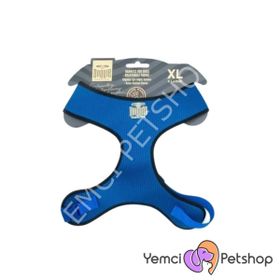 Doggie Havalı Dokuma Küçük Irk Mavi 2x50-65 cm Köpek Göğüs Tasması