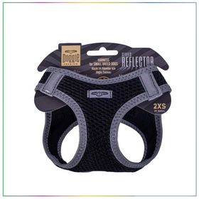 Doggie Havalı Dokuma Siyah 2XS 26-30 cm Reflektör Serisi Küçük Irk Köpek Göğüs Tasması