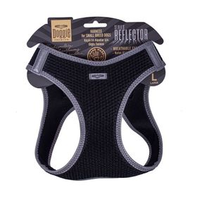 Doggie Havalı Dokuma Siyah 3XS 22-26 cm Reflektör Serisi Küçük Irk Köpek Göğüs Tasması