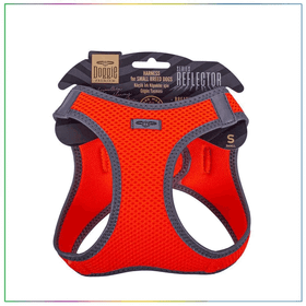 Doggie Havalı Dokuma Turuncu S 32-38 cm Reflektör Serisi Küçük Irk Köpek Göğüs Tasması