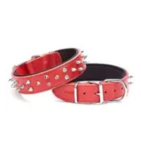 Doggie Kırmızı 4x57 Comfort Large Deri Çivili Köpek Boyun Tasması