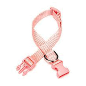 Doggie Klasik Dokuma Pembe 1.5x25-40 cm Köpek Boyun Tasması