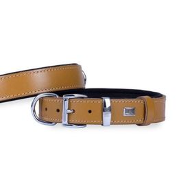 Doggie Konfor Deri Camel Medium 2.5x37-45 cm Köpek Boyun Tasması