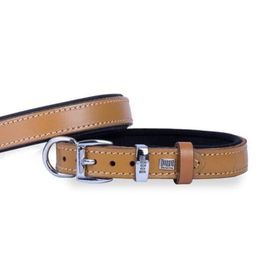 Doggie Konfor Deri Camel Medium 2x35-40 cm Köpek Boyun Tasması