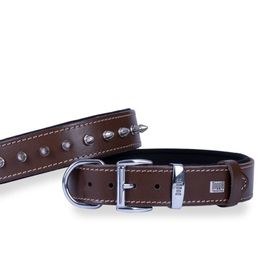 Doggie Konfor Deri Çivili Kahve 3,5x47-55 cm Boyun Tasması