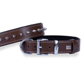 Doggie Konfor Deri Çivili Kahve 3,5x47-55 cm Boyun Tasması