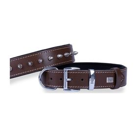 Doggie Konfor Deri Çivili Kahve 3,5x47-55 cm Boyun Tasması